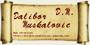 Dalibor Muskalović vizit kartica